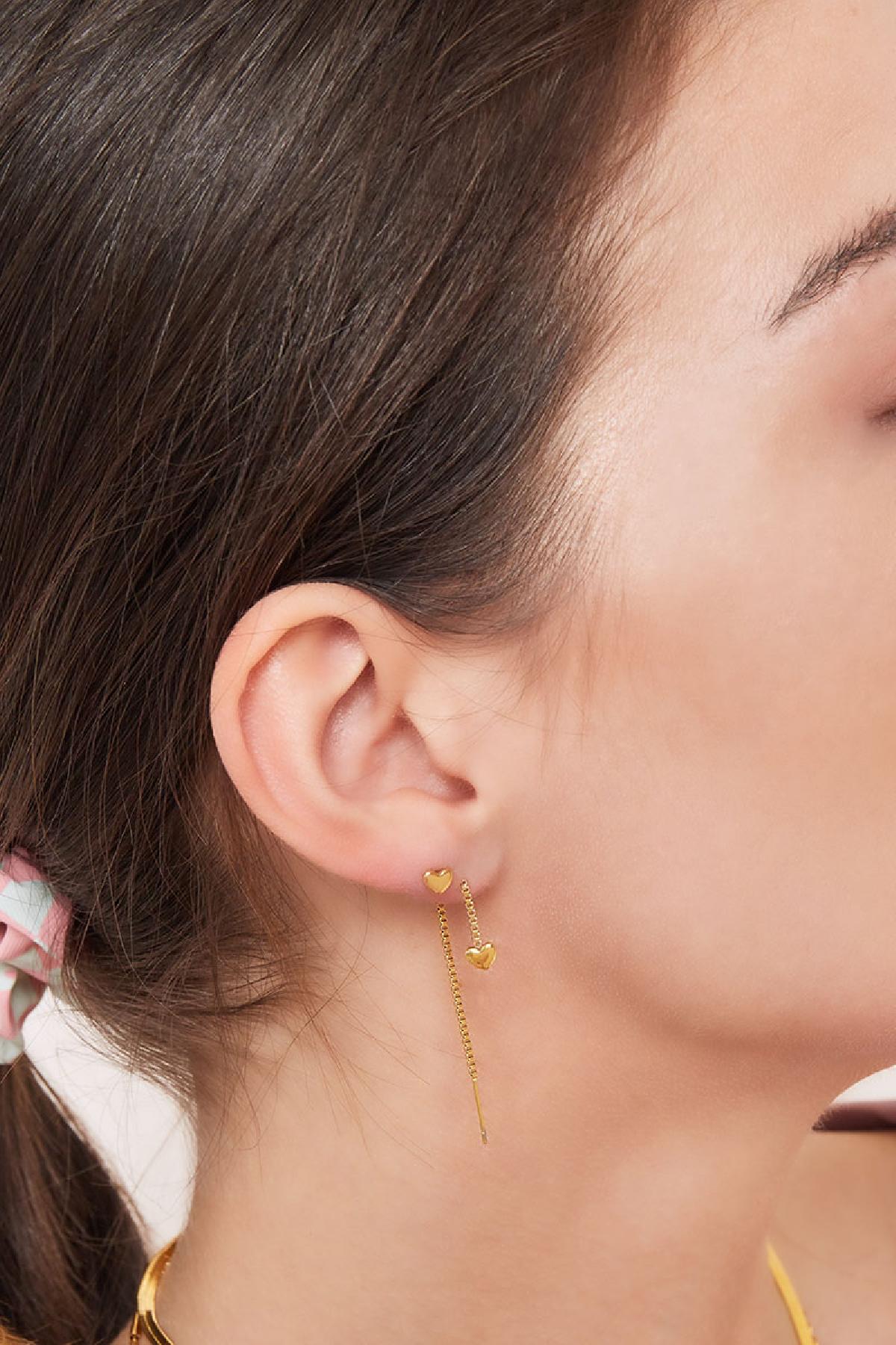 Stud örhängen - Hjärta