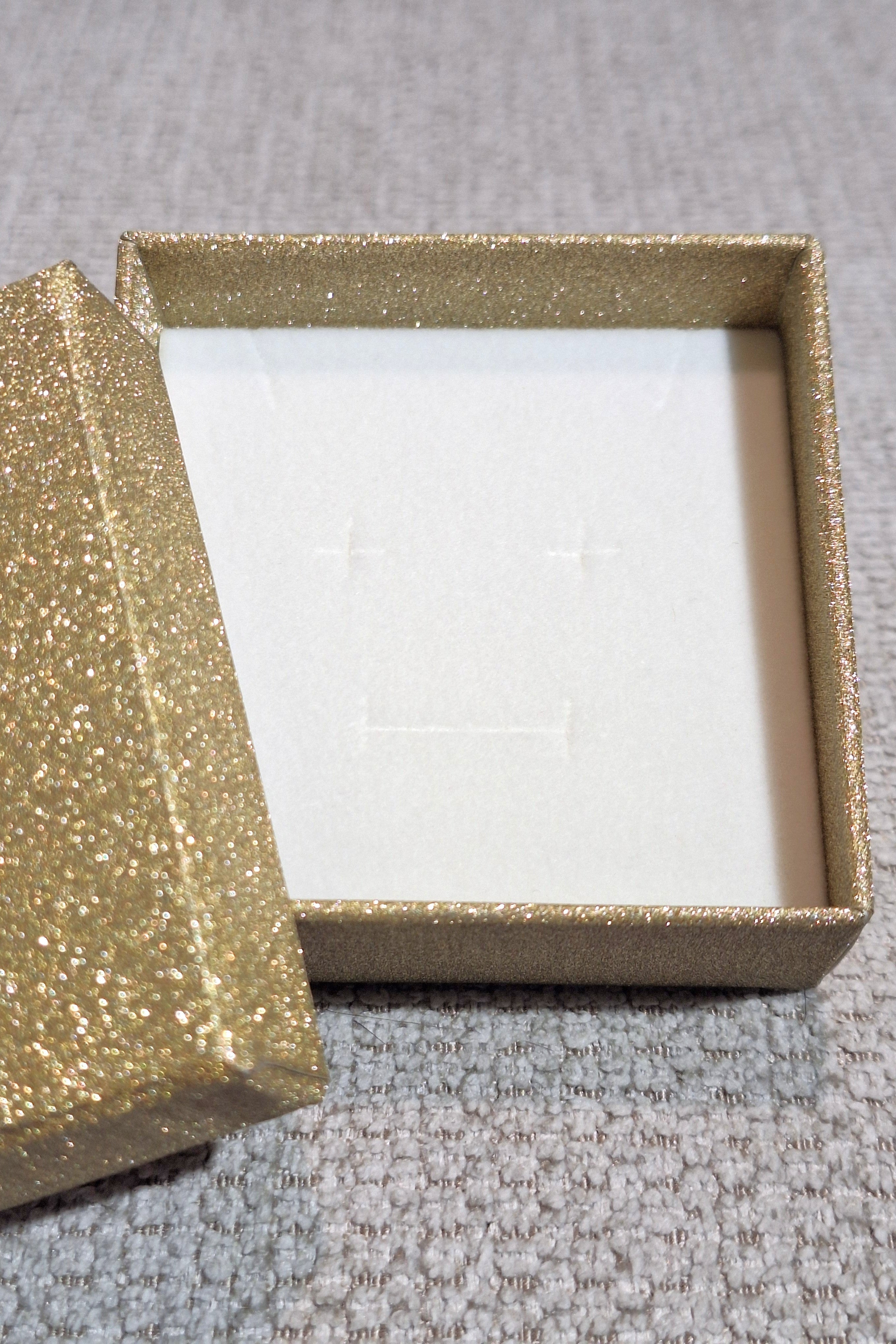Presentask Glitter Guld 7,5 x 7,5 cm